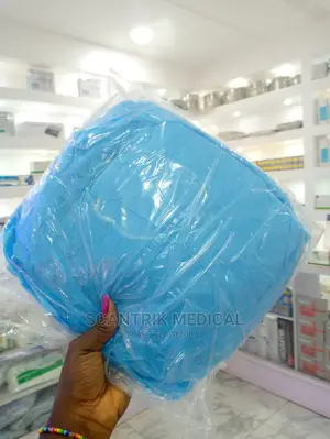 Disposable Head Cover, 100/Case, Bouffant Caps Style, Blue