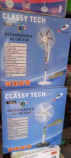 18 Inches Classy Tech Rechargeable Fan