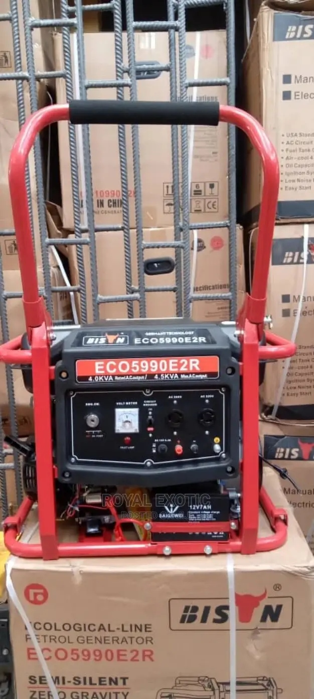 5.5kva Bison Silent Generator, 100% Copper With Remote