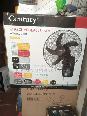 Century Rechargeable Wall Fan 16"