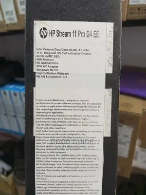 New Laptop HP Stream 11-Ah110hr 4GB Intel Celeron SSD 60GB