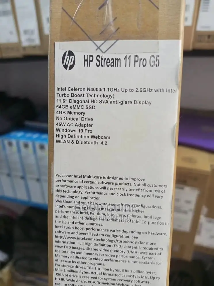 New Laptop HP Stream 11 4GB Intel Celeron SSD 60GB
