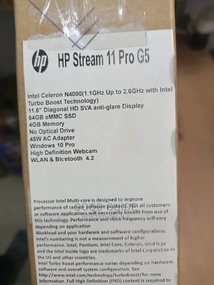 New Laptop HP Stream 11 4GB Intel Celeron SSD 60GB