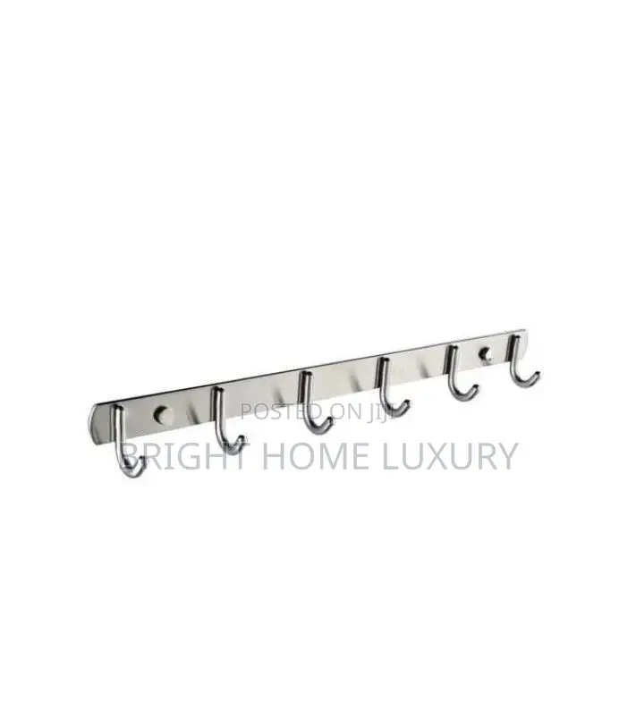 Stainless Steel 6 in 1 Hooks Rack