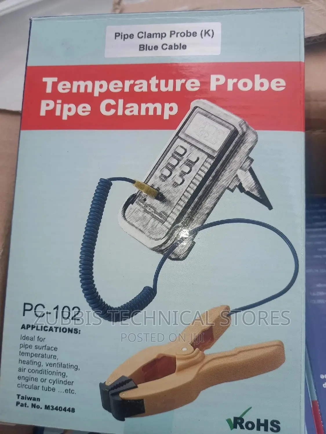 PC-102 Temperature Probe Pipe Clamp Thermometer