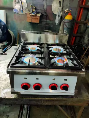 TABLE TOP Industrial 4 Burners KTCHN Gas Cooker Without Oven