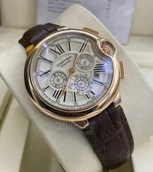 Photo - Cartier Chronograph Leather Wrist Watch