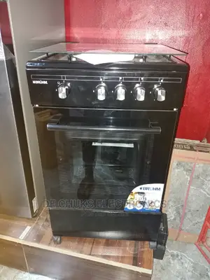 Bruhm 4 Burner Standing Gas Cooker (50 by 50cm)-Black Color