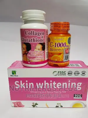 Complete Natural Whitening Set: Collagen + Glutathione + Tea