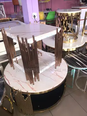 Unique Gold Marble Center Tables