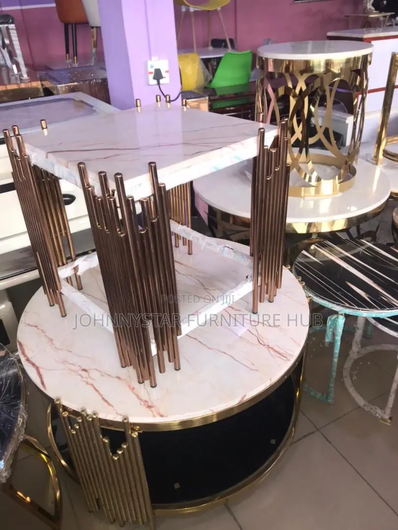 Unique Gold Marble Center Tables