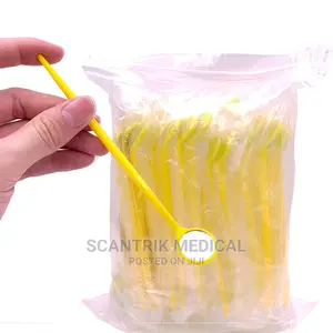 Disposable Dental Mirror With 6.3" Handle, Anti-Fog Mouth