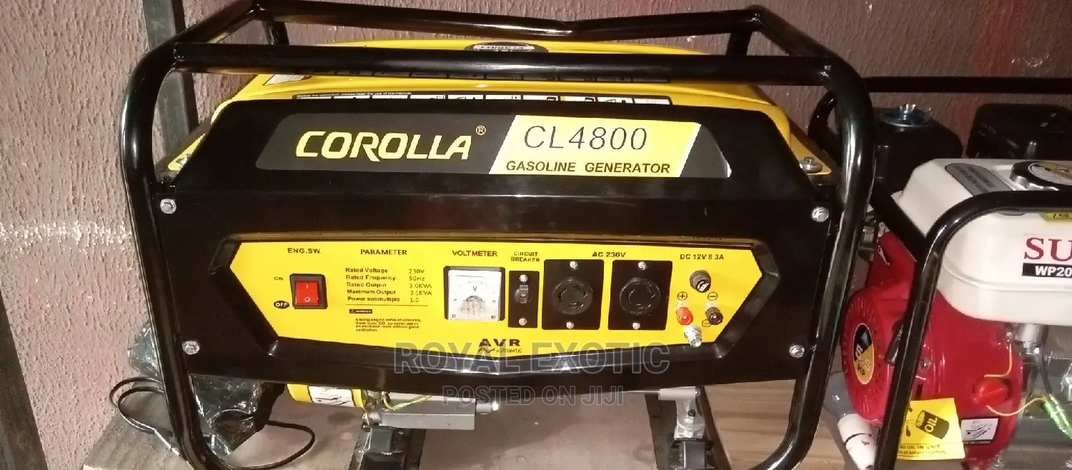 3.5kva Corolla Generator, 100% Copper Manual