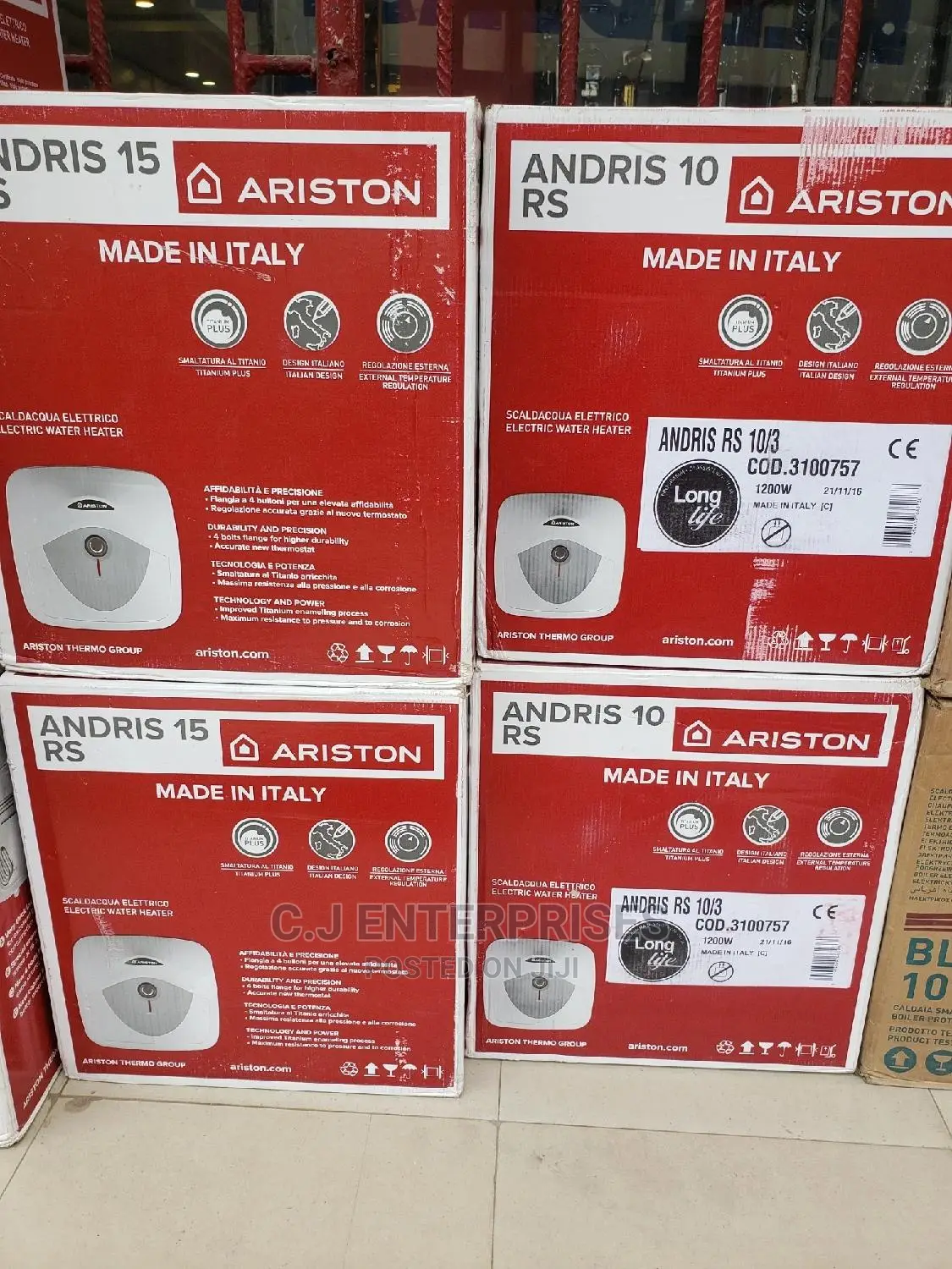 15 Liters Ariston Water Heater