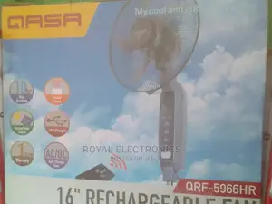 Brand New QASA Rechargeable Standing Fan 16 Inches