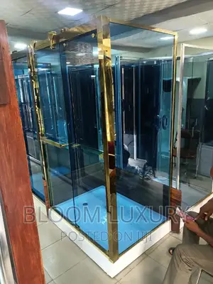 Gold Framed Shower Cubicle 8mm