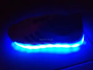 Night Jugging Adidas Sneakers With Caution Light
