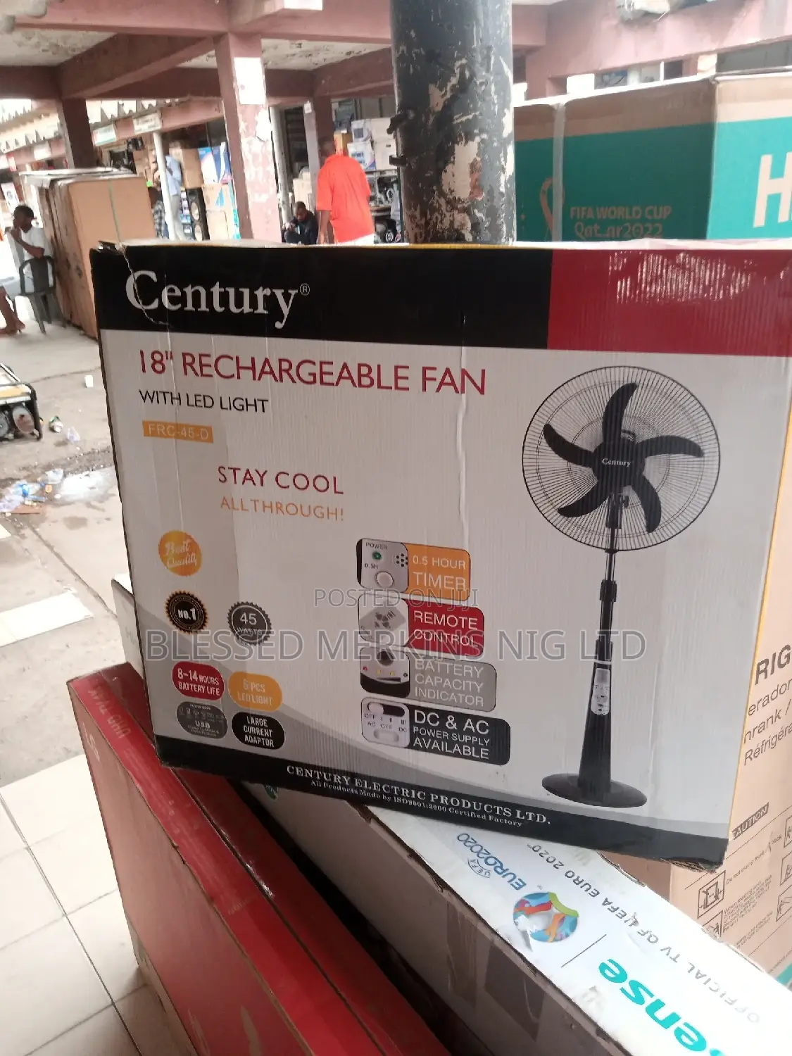 Century Rechargeable Fan 18"