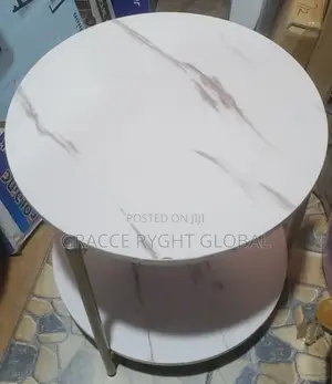 2 Tier Round Marble Coffee Side Table