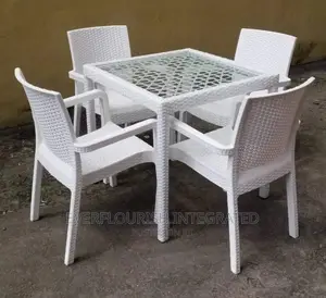 Rattan Set of Chairs by 4