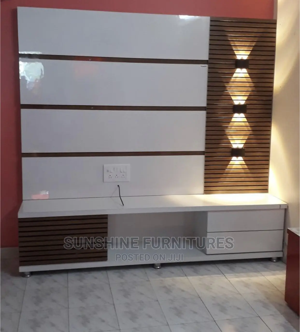 Tv Console Made With Imported Glossy Woods