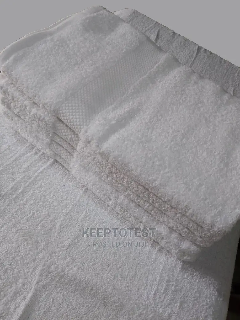100% Cotton Pure White Extra Large Towels (12pcs)