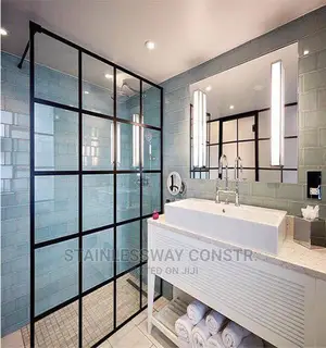 Shower Cubicle Black Sticker Model