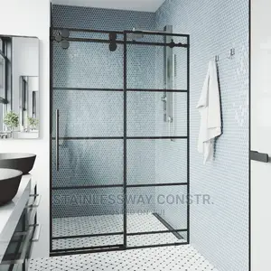 Shower Cubicle Black Sticker Model