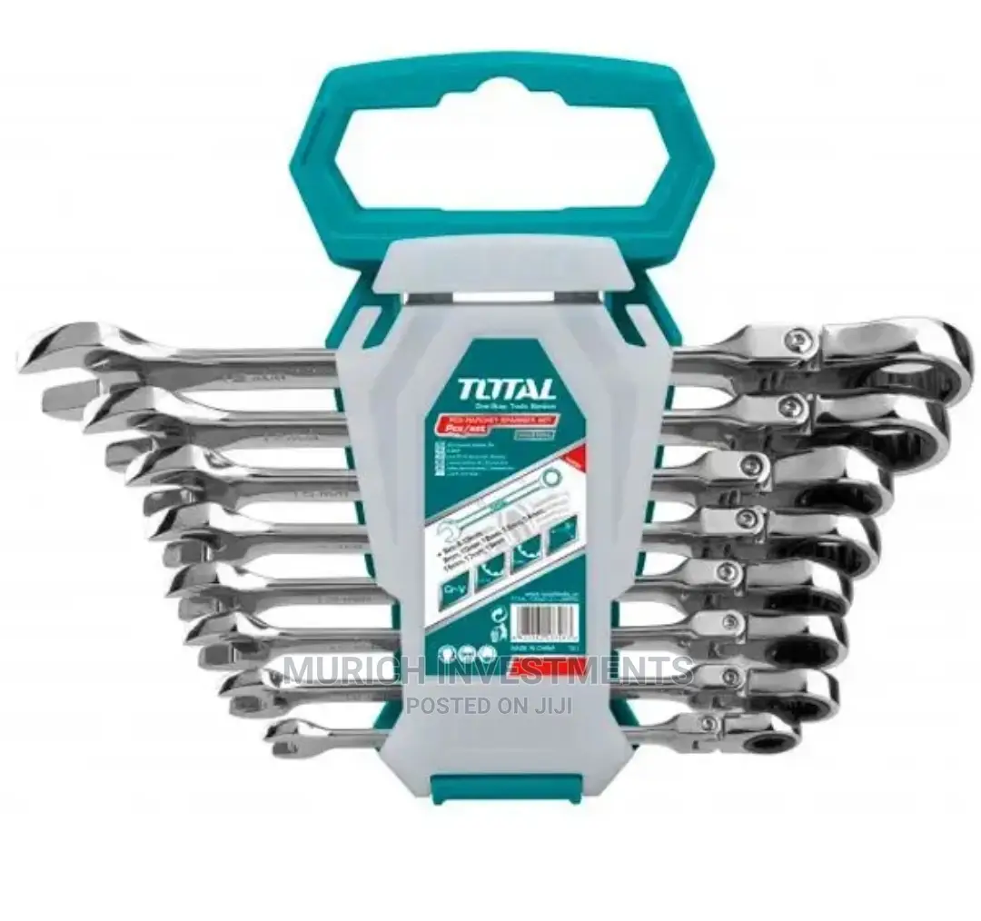 Total 8pcs Flexible Rachet Spanner Set