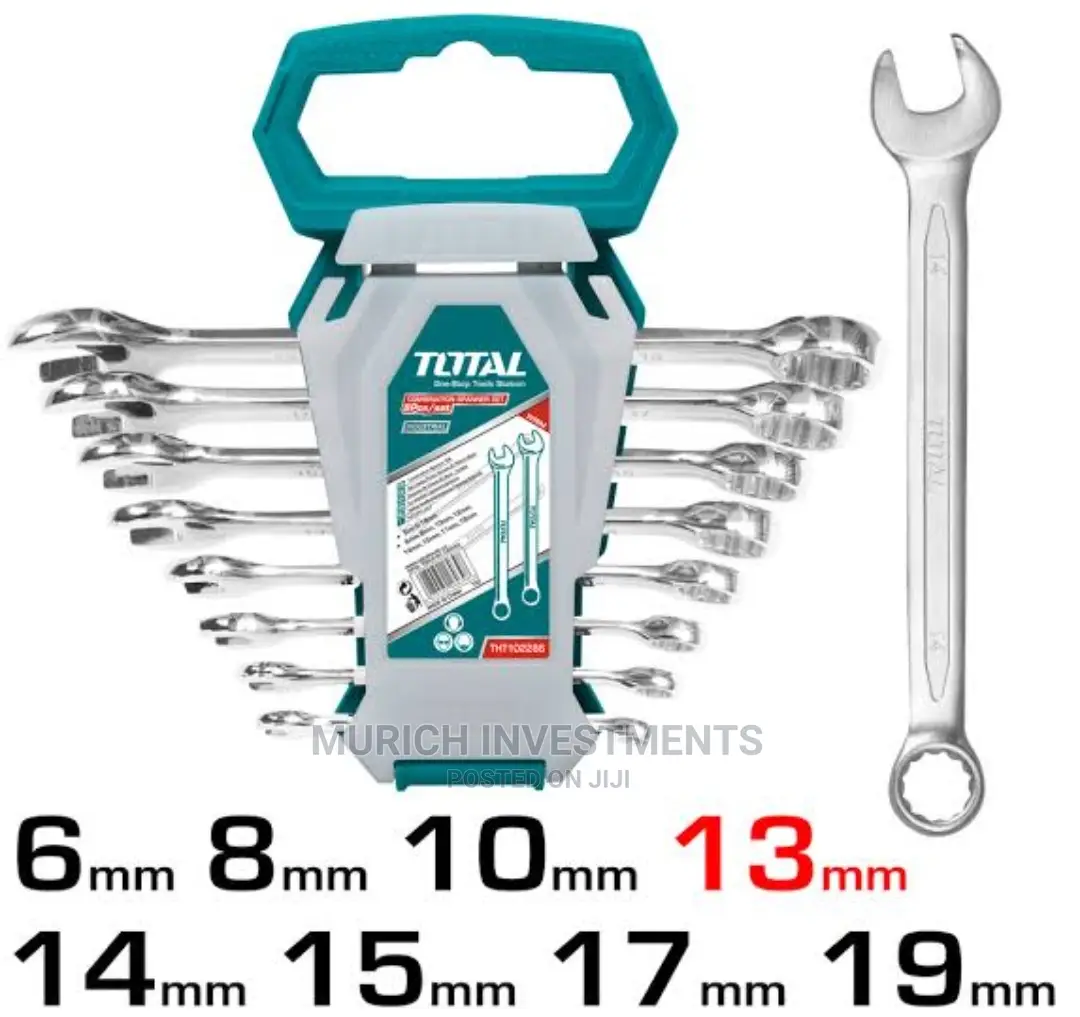 Total 8 PCS Combination Spanner Set