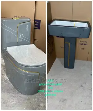 Original England Executive (Gray Stone Gold Floor) Wc Sets