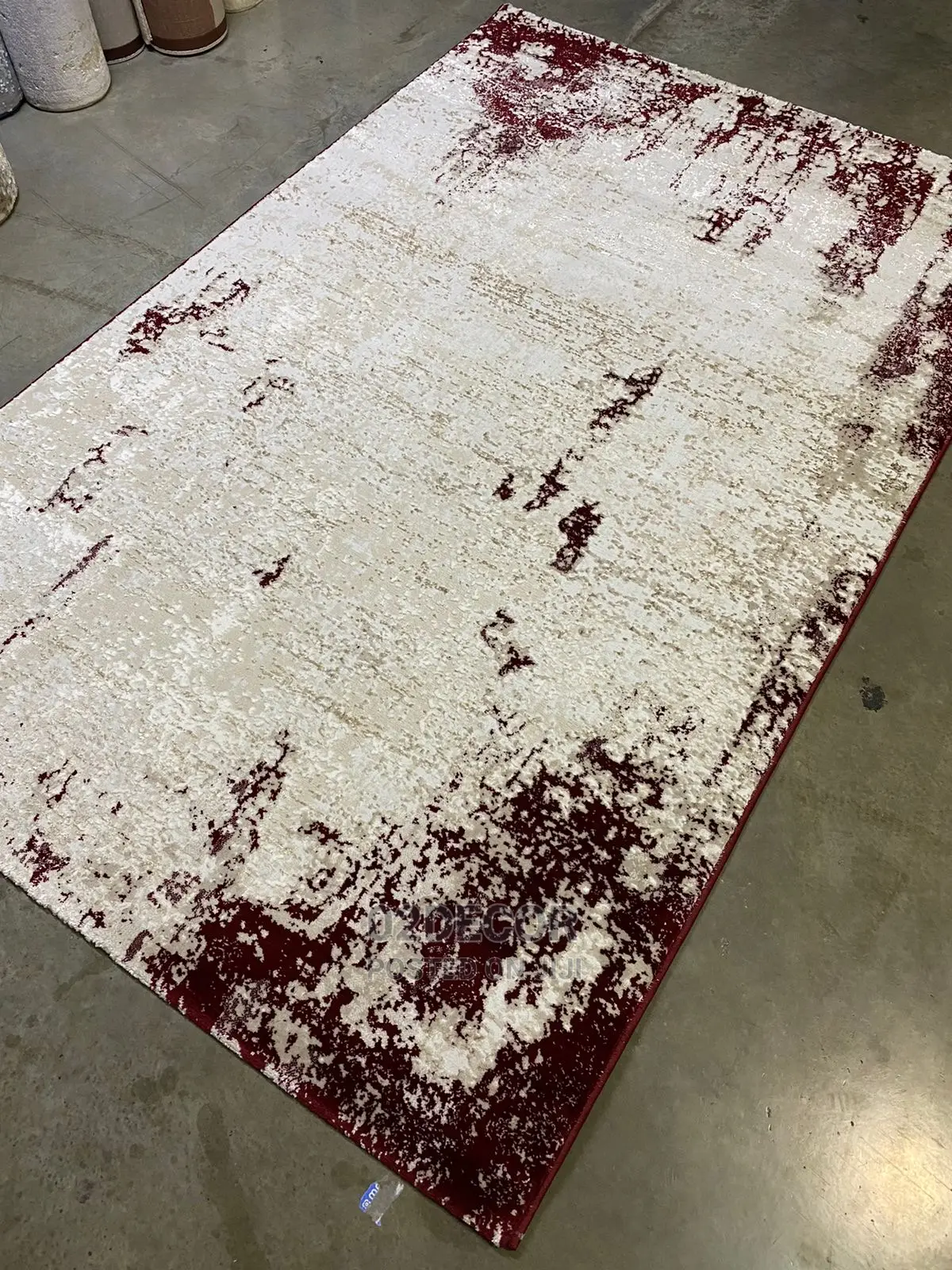 Wine Color Pattern Center Carpet