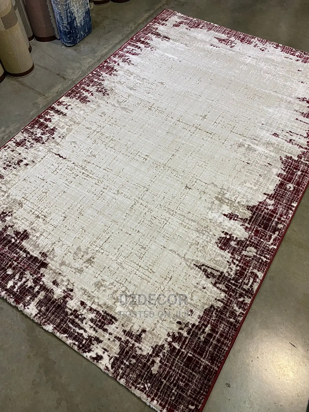 Wine Color Pattern Center Carpet