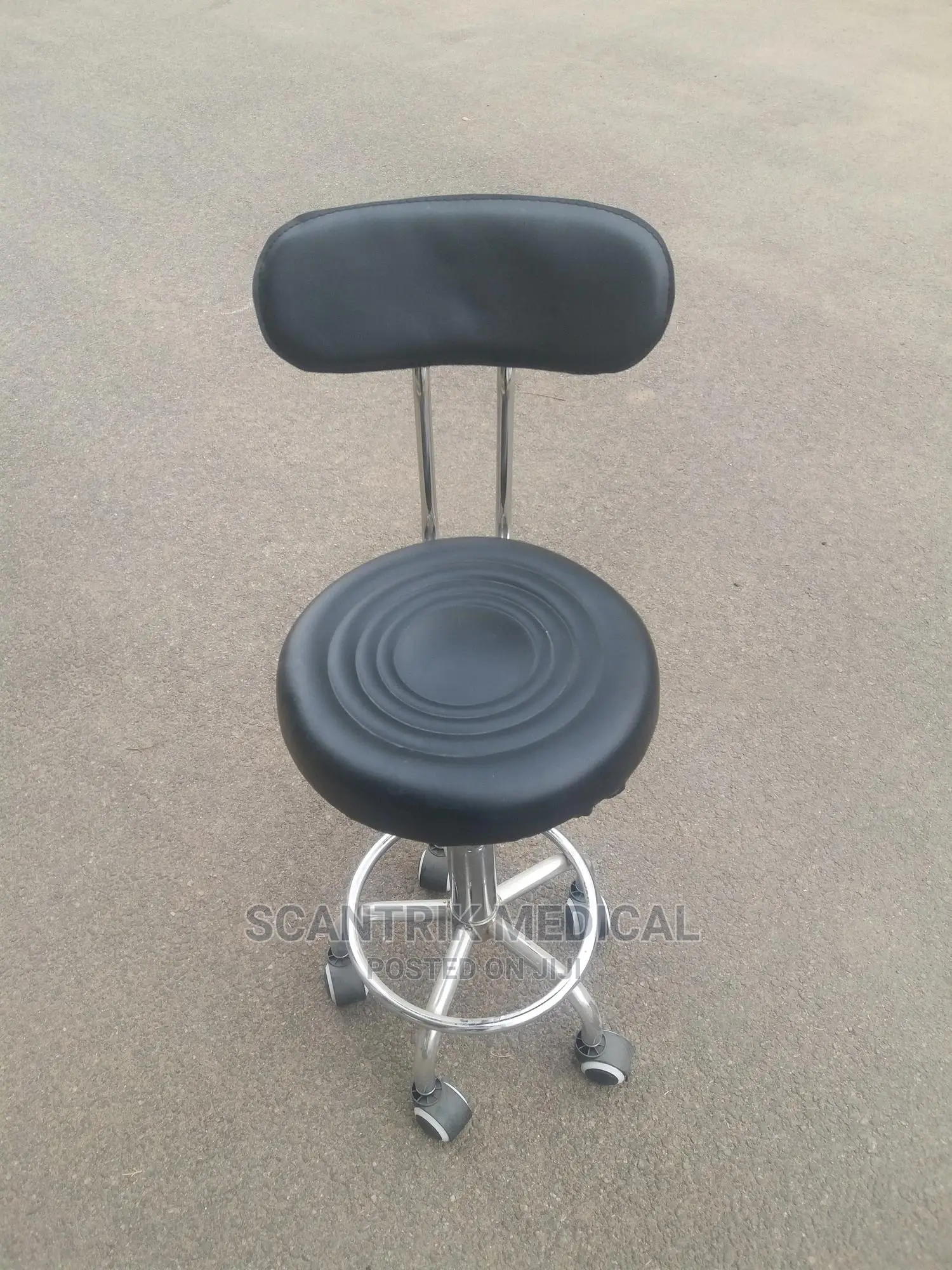 Height Adjustable Padded Science Lab Stool, Backrest