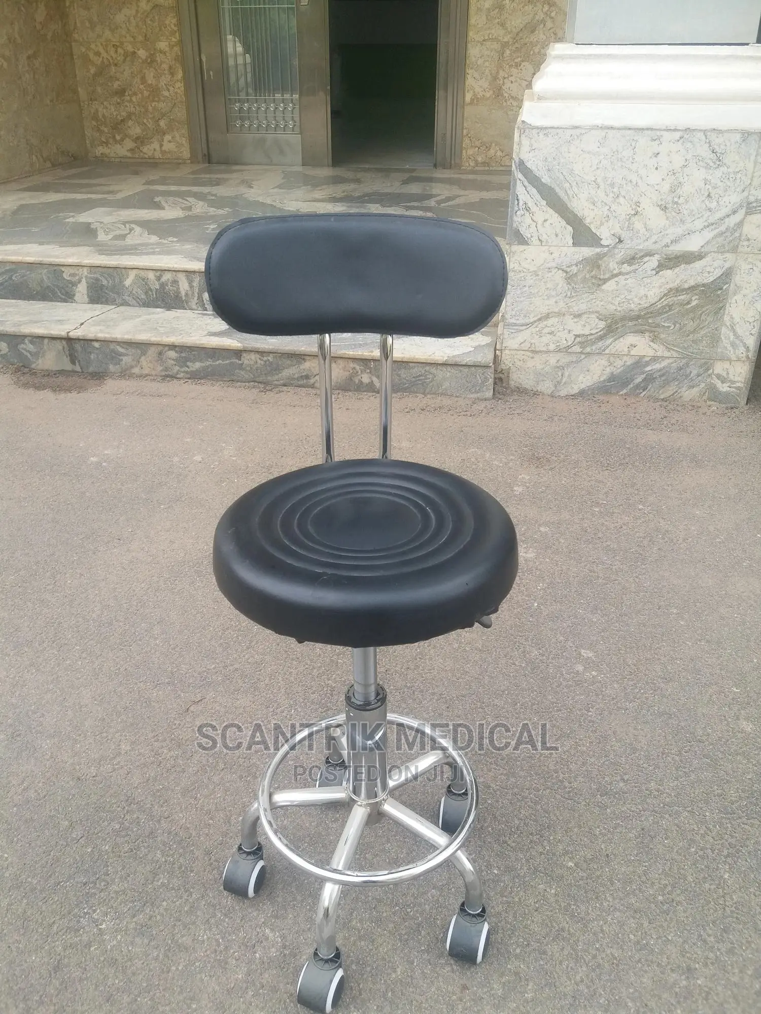 Stool Height Adjustable Lab Stool With Backrest