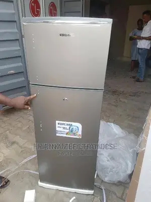 Brand New BRUHM 200L Double Door Fridge/Extenal Silver Color