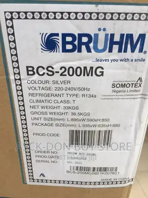 200liters Bruhm Chest Freezer (Silver Color)