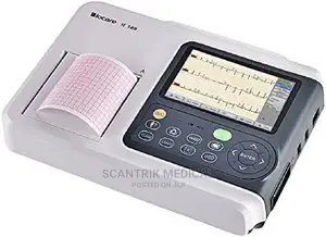 High Resolution Medical Patient ECG Electrocardiography