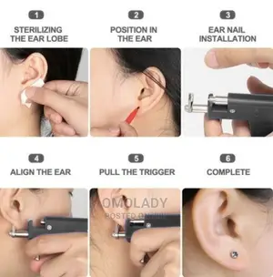 Ear Piercing Gun Set With Earrings