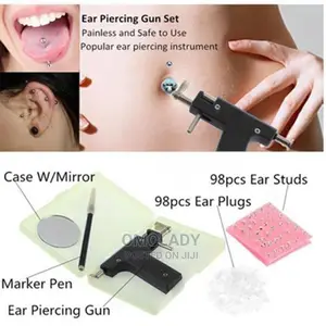Ear Piercing Gun Set With Earrings