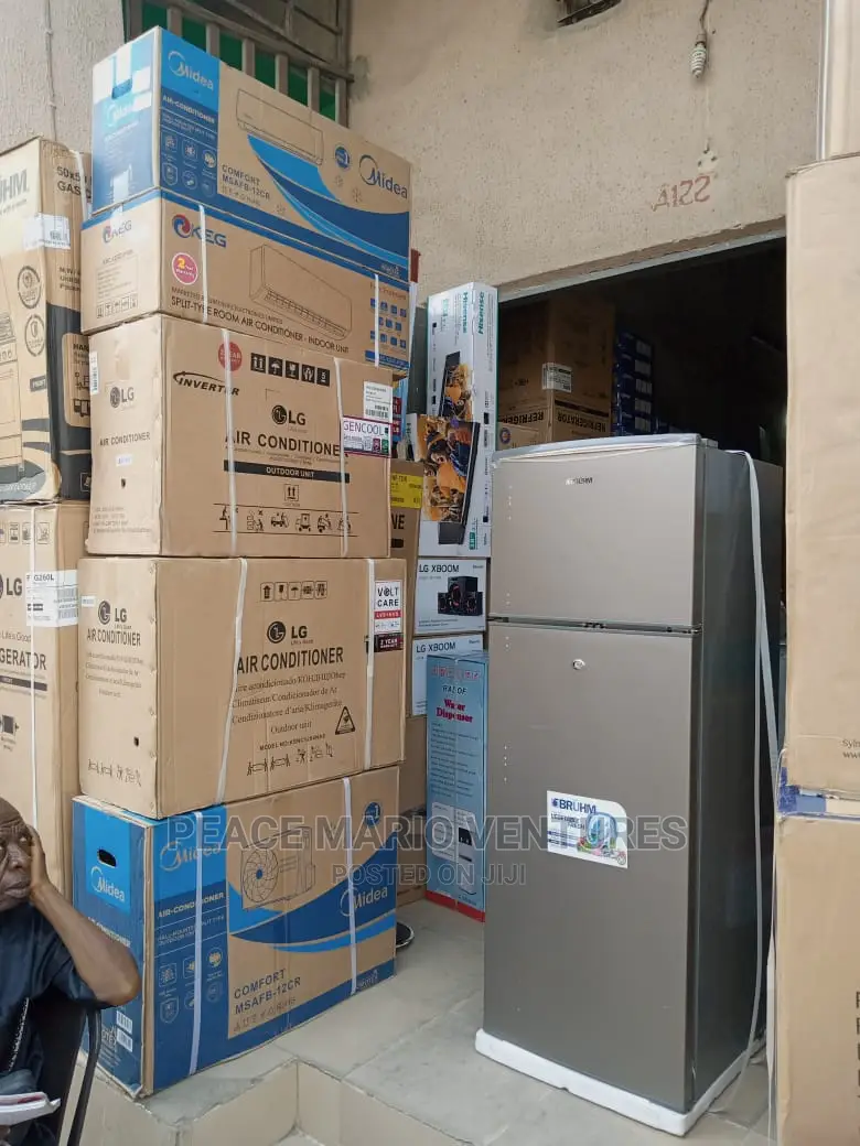 Bruhm Standing Two Door Fridge Up Freezer and Down Fridge.