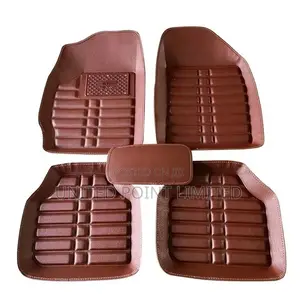 3D Leather Car Floor Mat BROWN