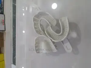 Dental Impression L Tray Perforated Plastic