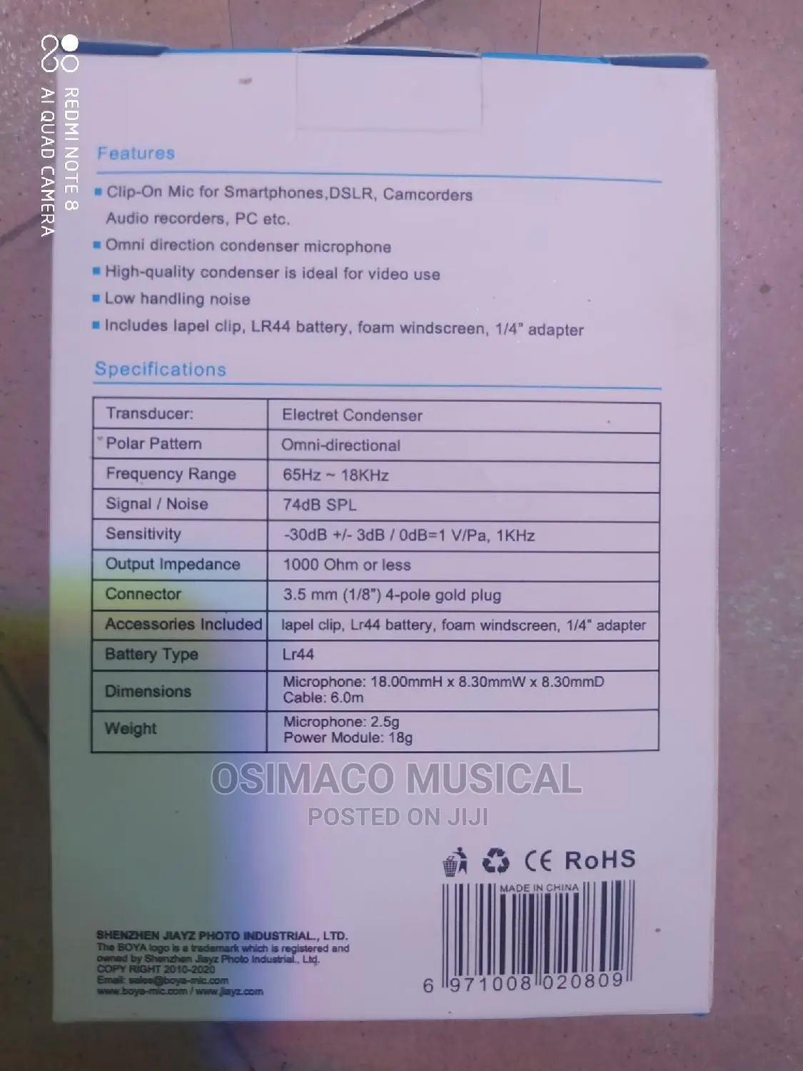 BOYA Smartphone Microphone