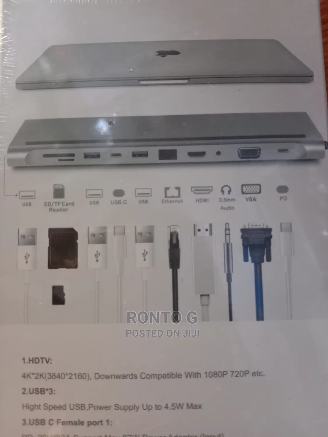 11 Ports Usb-C HDTV Multifunction Adapter
