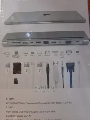 11 Ports Usb-C HDTV Multifunction Adapter