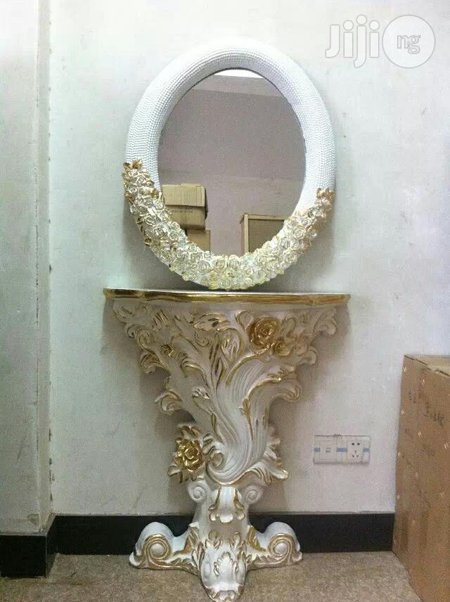 Unique Mirror With Standard Base Console