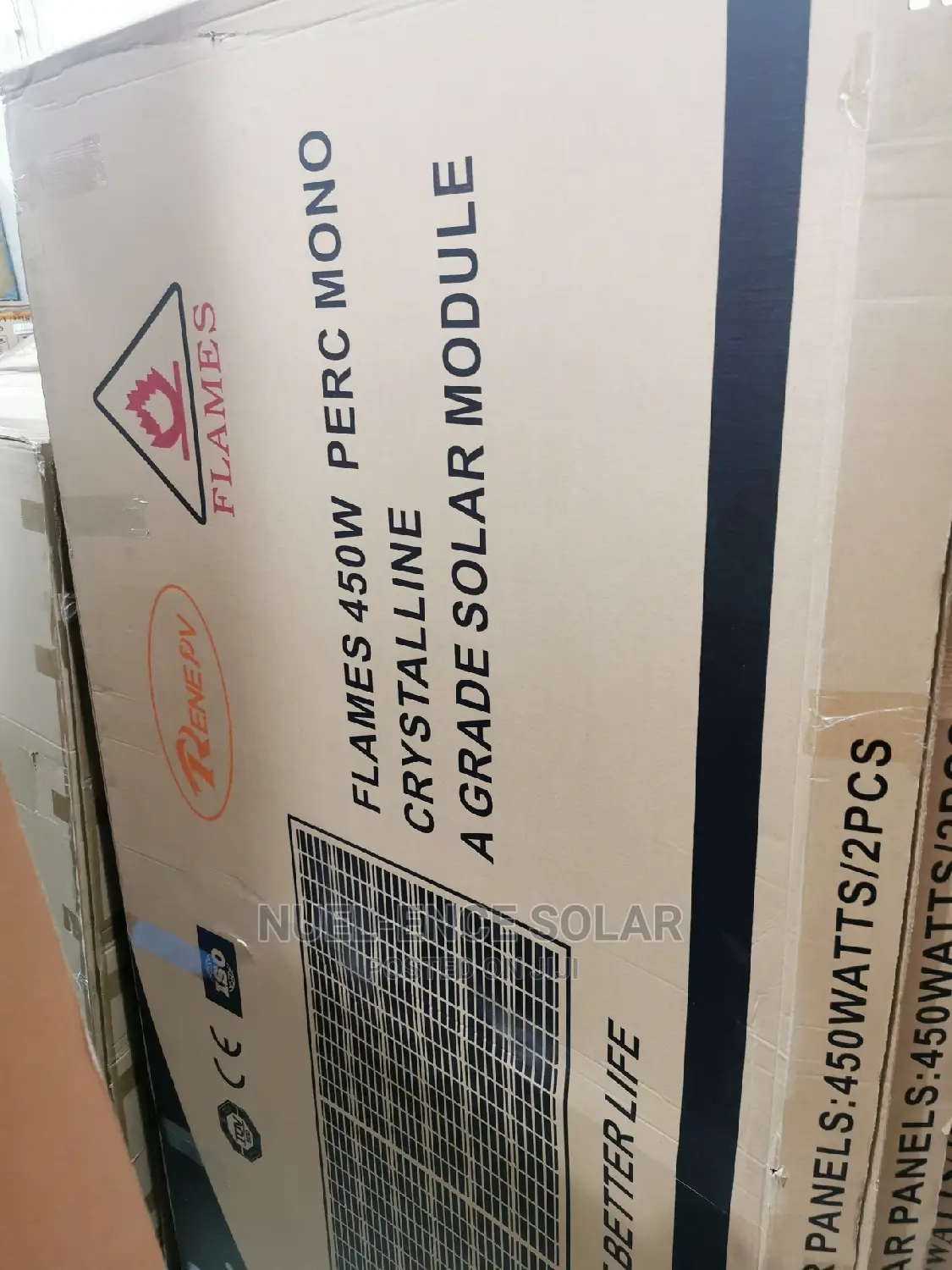 450w PERC Monocrystalline Panels Flames