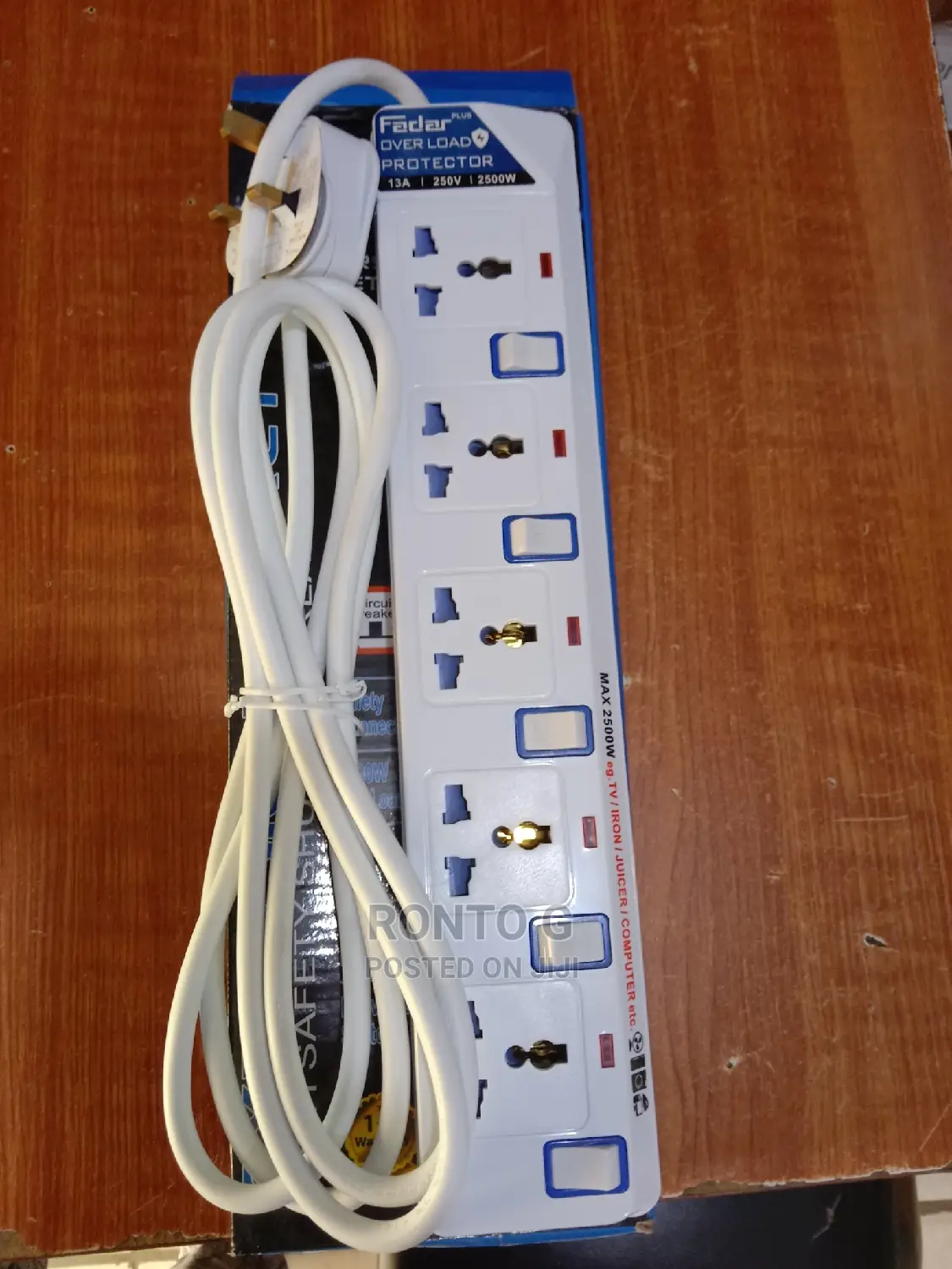 Extension Box With Shutter Surge Protection