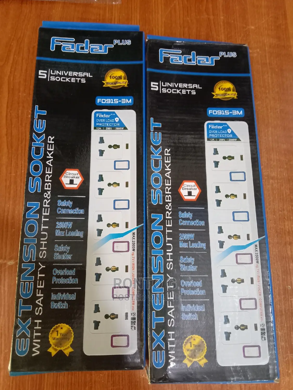 Extension Box With Shutter Surge Protection